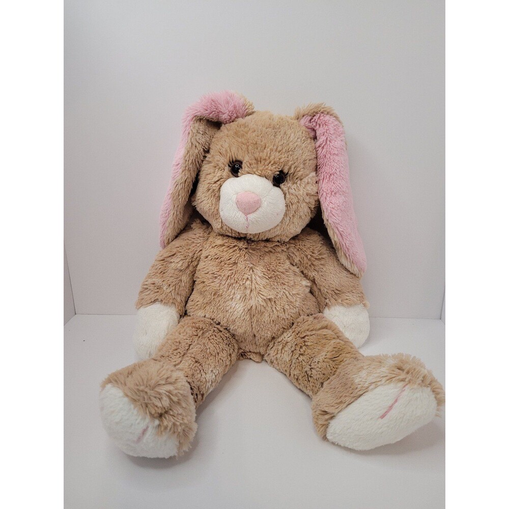 Build A Bear BAB Workshop Pawlette Bunny Rabbit Tan Plush Pink Ears